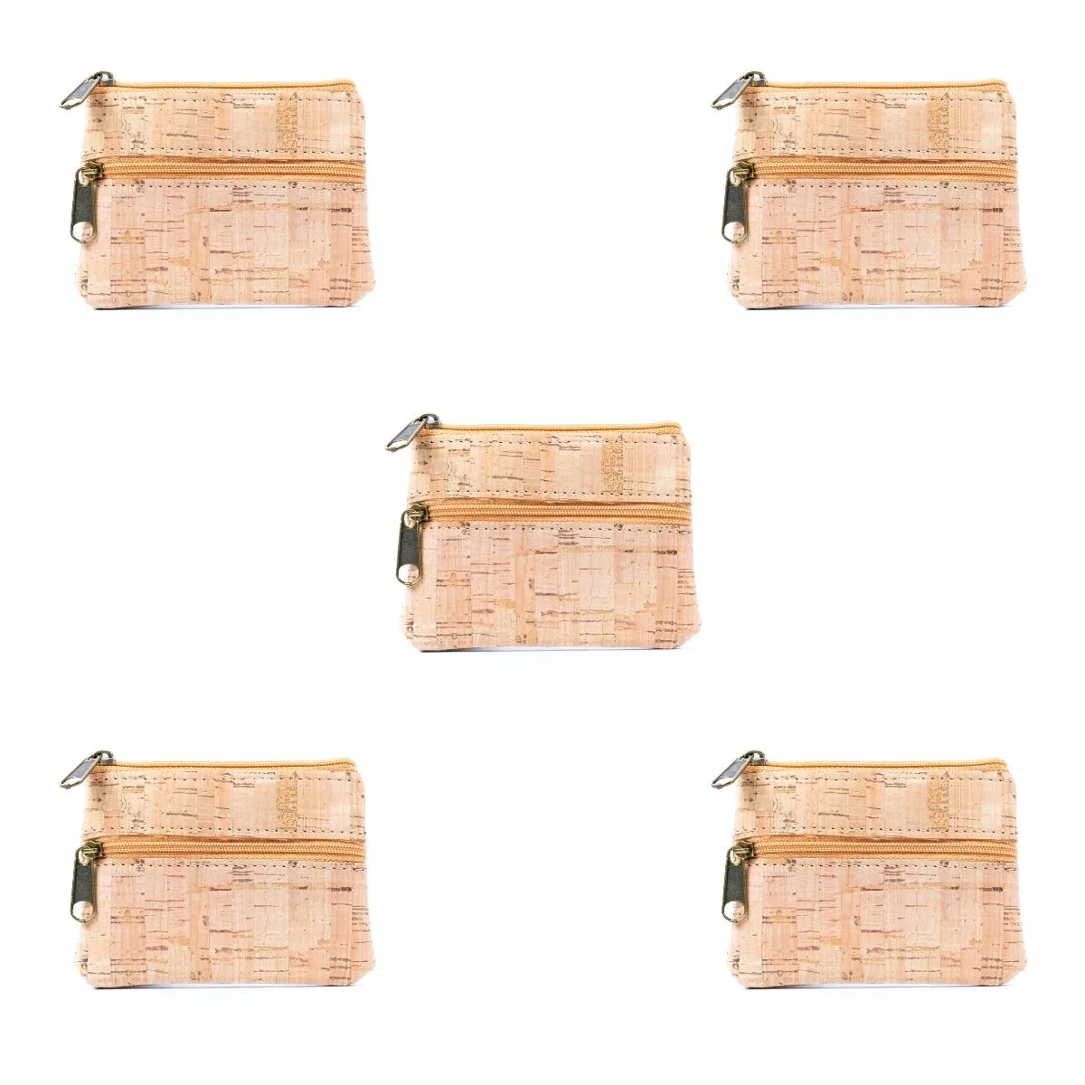 Double Zipper Cork Coin Purse BAGP-263 (5units)