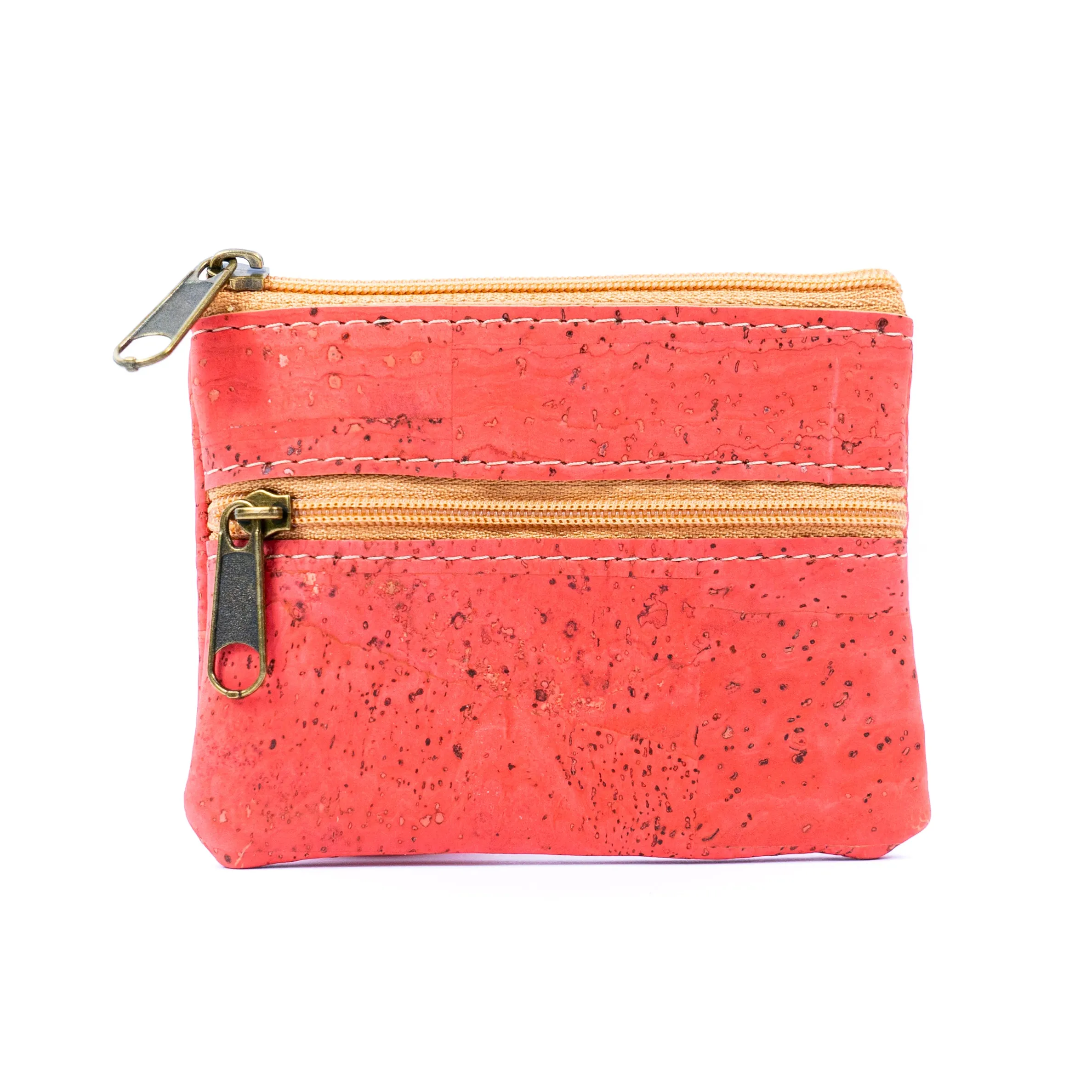 Double Zipper Cork Coin Purse BAGP-263 (5units)