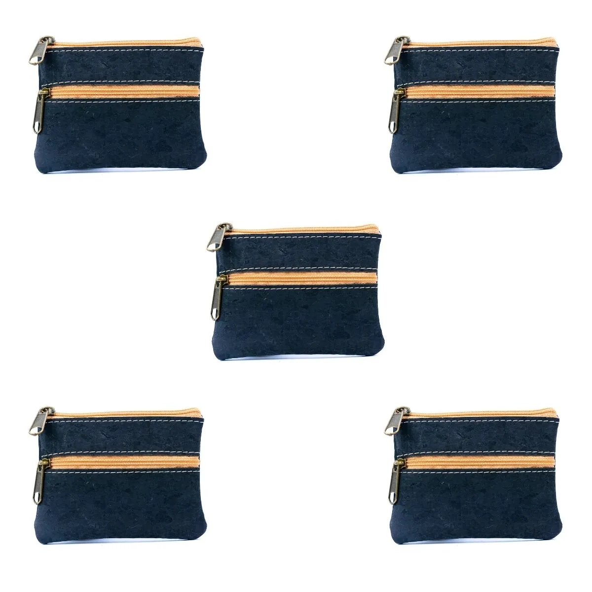 Double Zipper Cork Coin Purse BAGP-263 (5units)