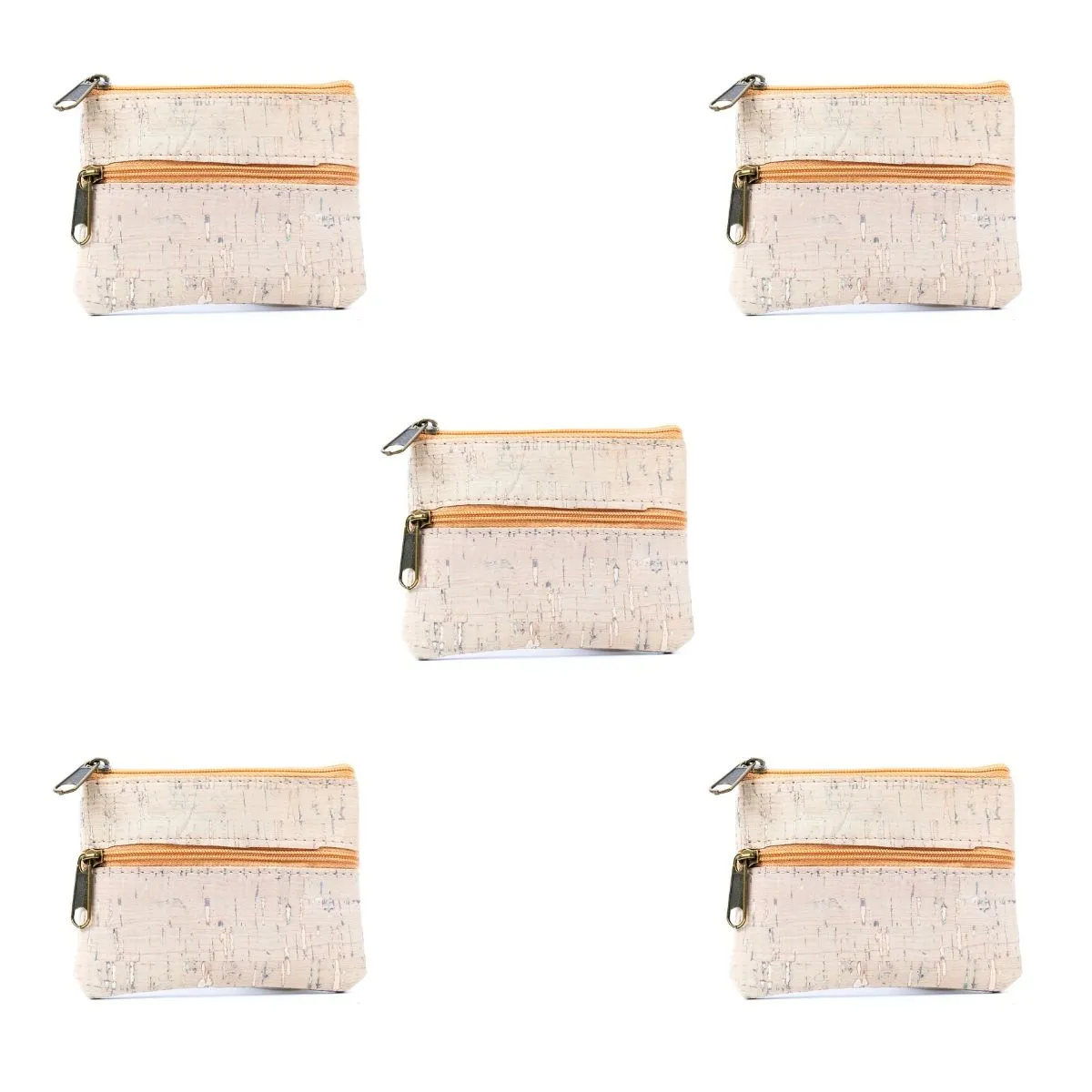 Double Zipper Cork Coin Purse BAGP-263 (5units)