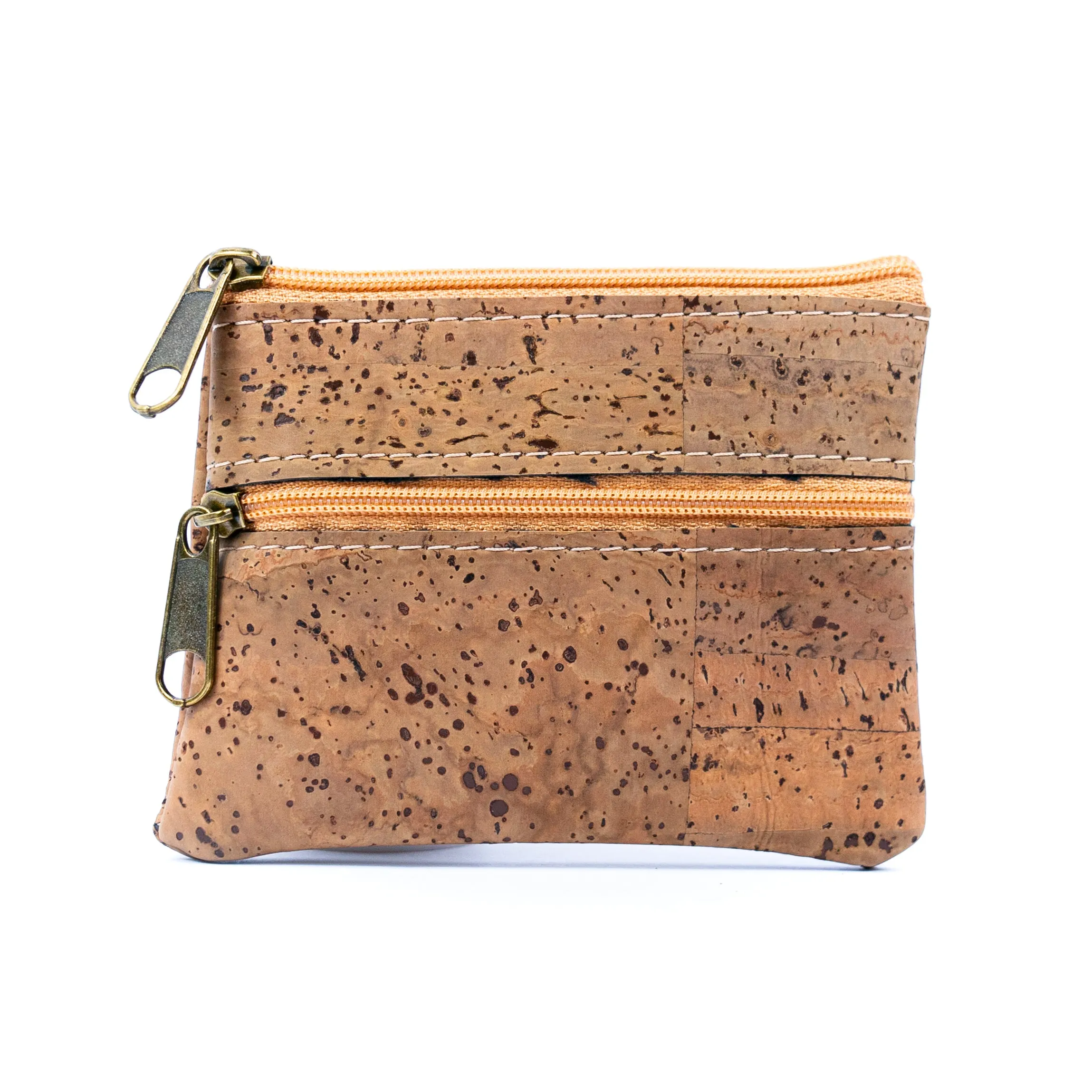 Double Zipper Cork Coin Purse BAGP-263 (5units)