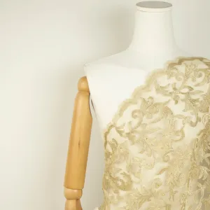 Embroidered Diamante Lace Design-2 Gold
