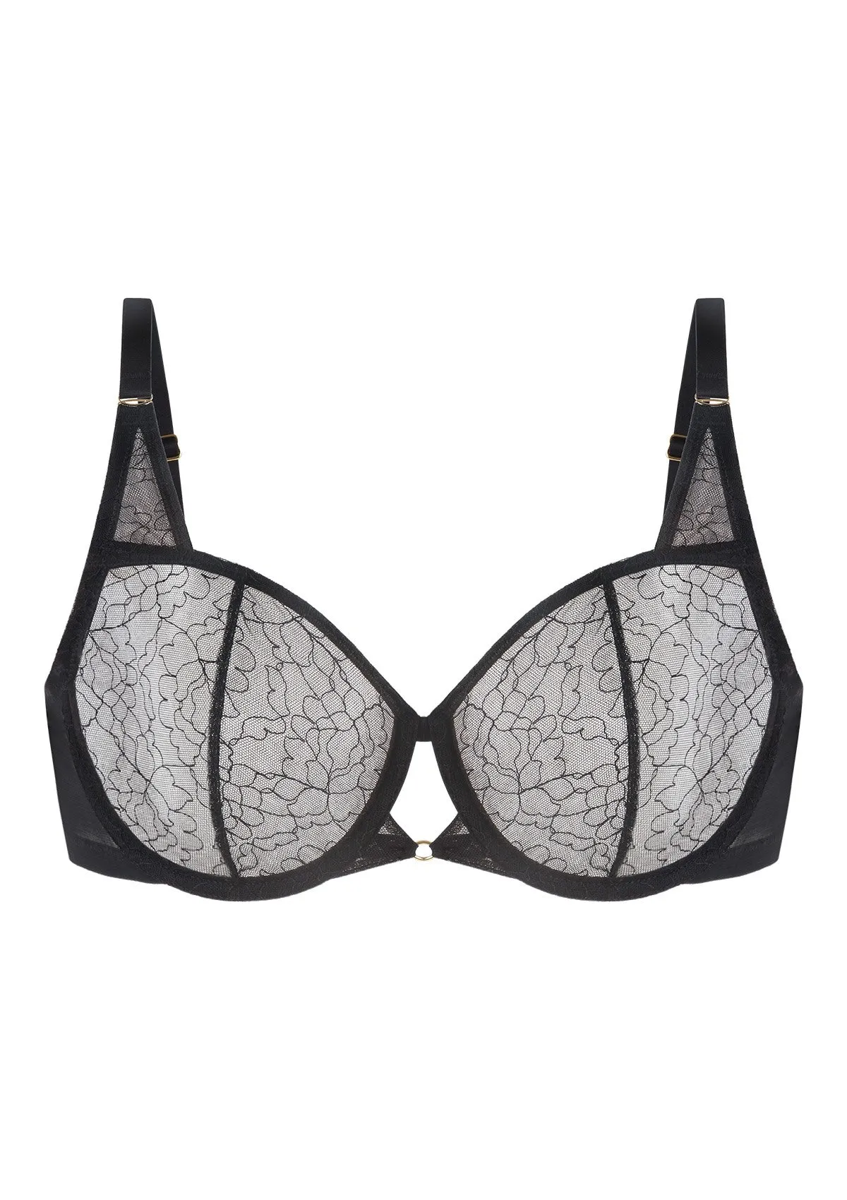 Ethereal Lines Embroidery Unlined Underwire Bra