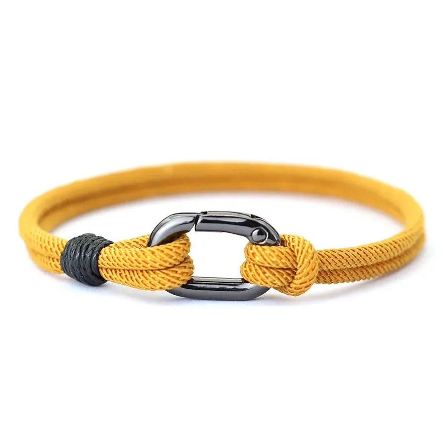 Fashion Mens Bracelet 3mm Thin String Charm Braslet Snap Hook Stylish Knot Braclet Homme Leisure Accessories For Him Pulseria