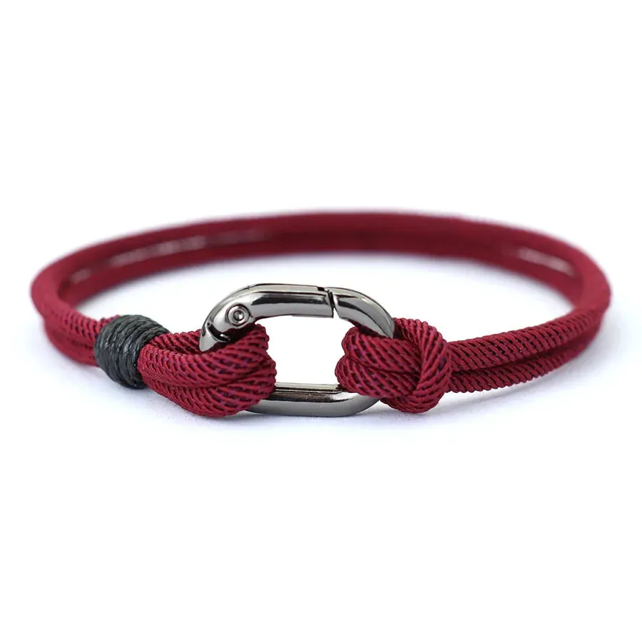 Fashion Mens Bracelet 3mm Thin String Charm Braslet Snap Hook Stylish Knot Braclet Homme Leisure Accessories For Him Pulseria