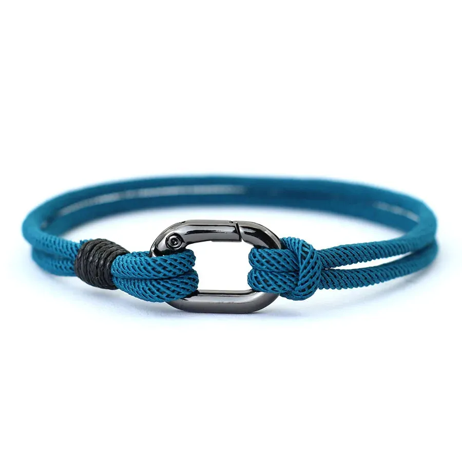 Fashion Mens Bracelet 3mm Thin String Charm Braslet Snap Hook Stylish Knot Braclet Homme Leisure Accessories For Him Pulseria