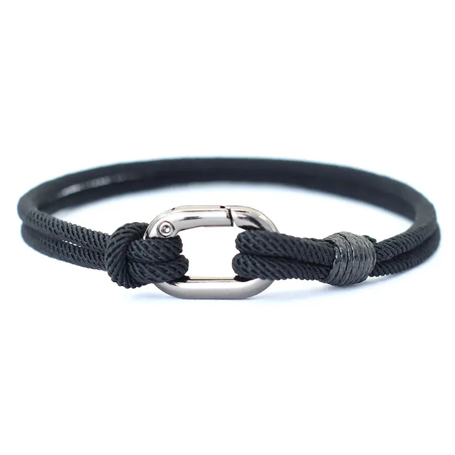 Fashion Mens Bracelet 3mm Thin String Charm Braslet Snap Hook Stylish Knot Braclet Homme Leisure Accessories For Him Pulseria
