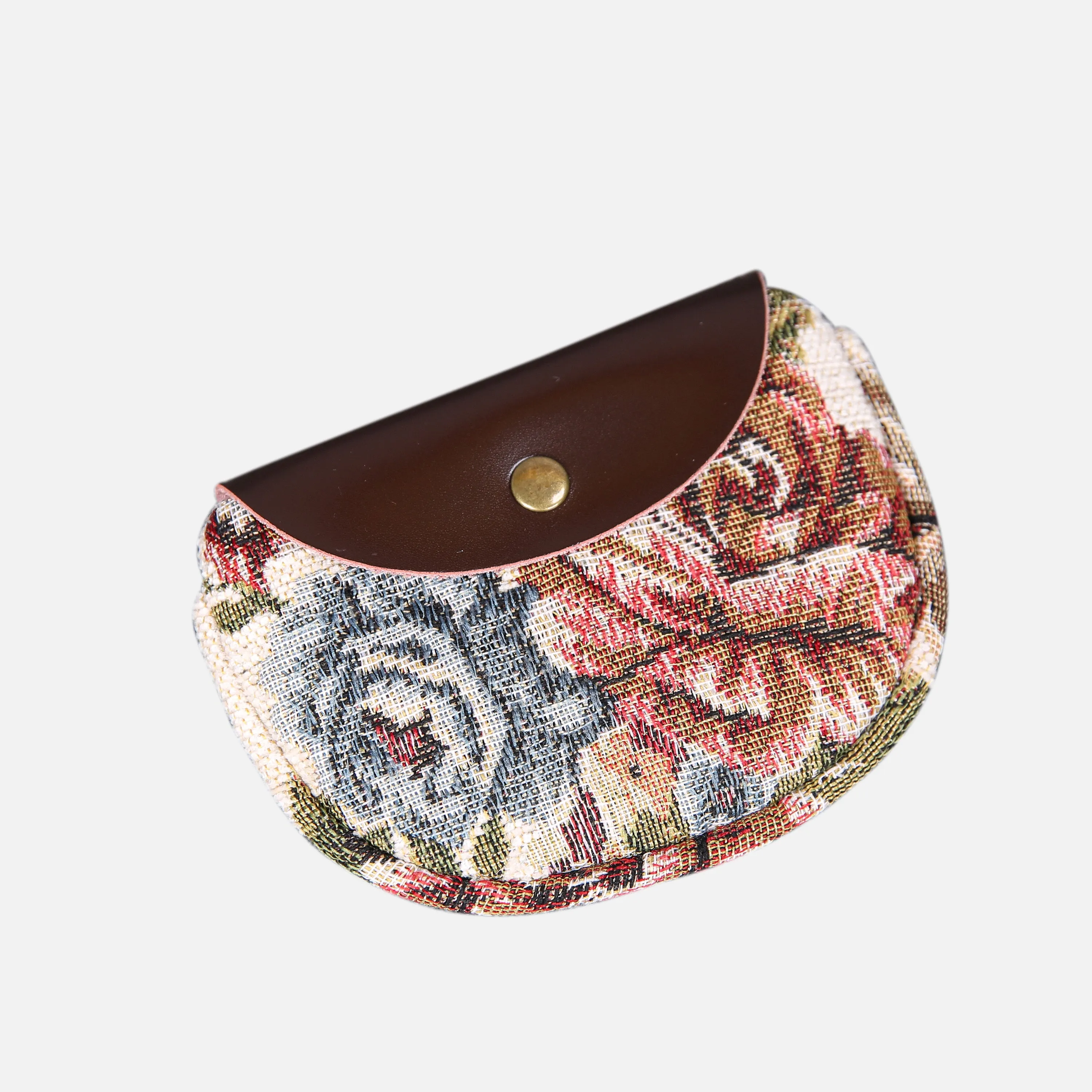 Floral Cream Flap Coin Purse