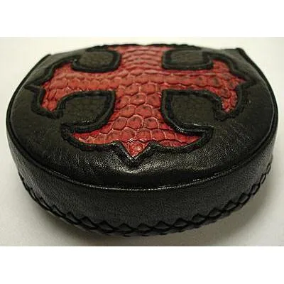 Genuine Leather Red Coin Wallet
