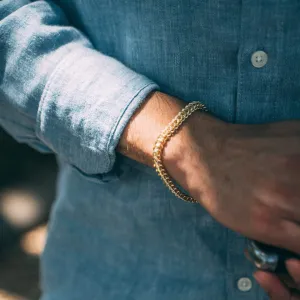 Gold Hollow Franco Bracelets