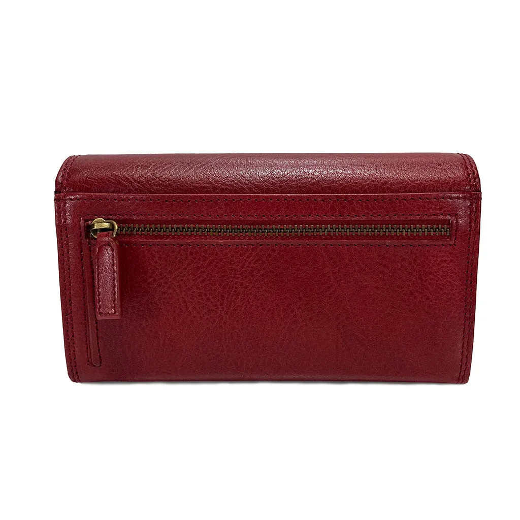 Golunski Flapover Toscana Purse - Style 7-8011 Red