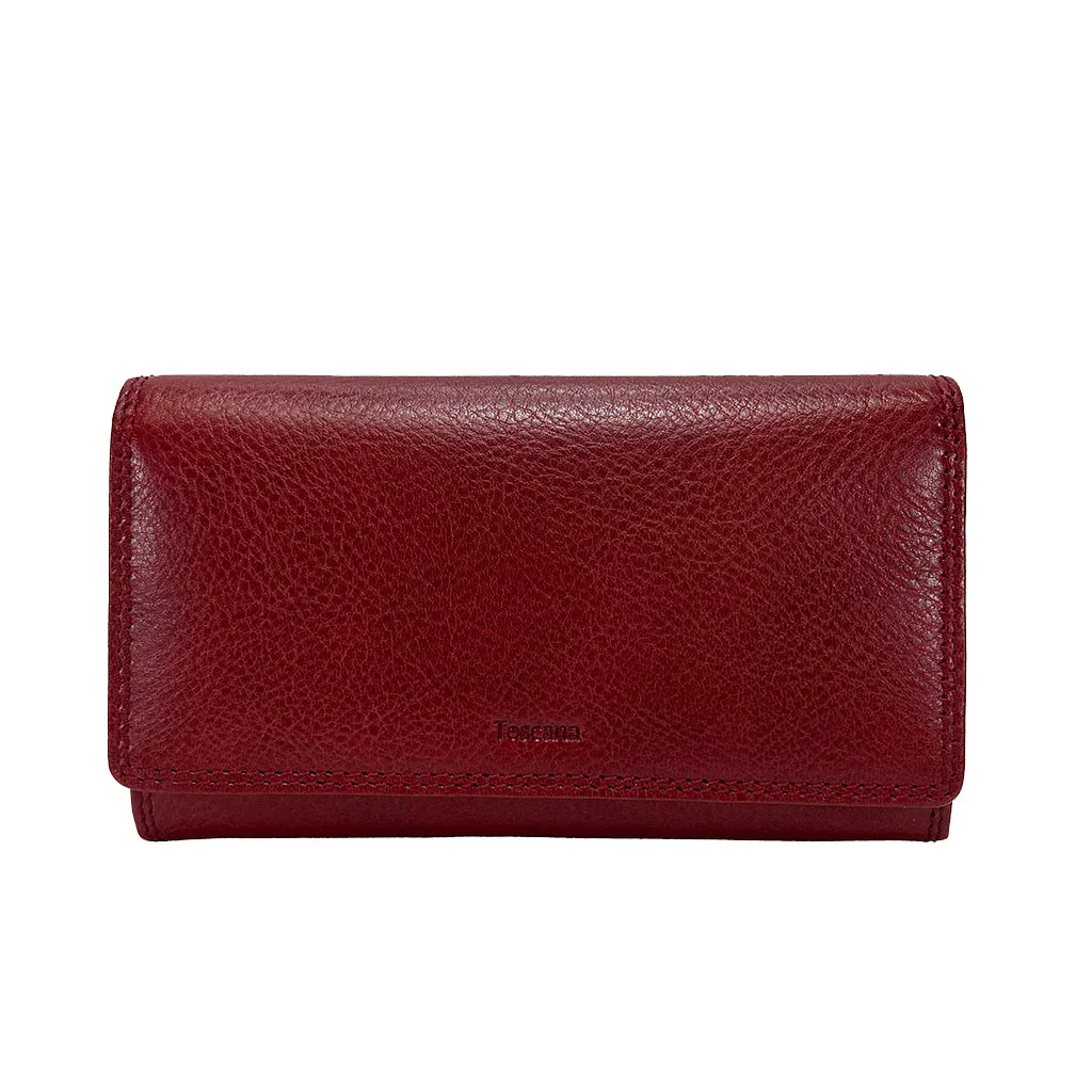 Golunski Flapover Toscana Purse - Style 7-8011 Red