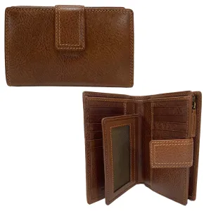 Golunski Tab Flapover Toscana Purse - Style 7- 8015- Tan