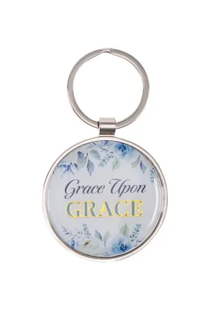 Grace Upon Grace Indigo Rose Keyring