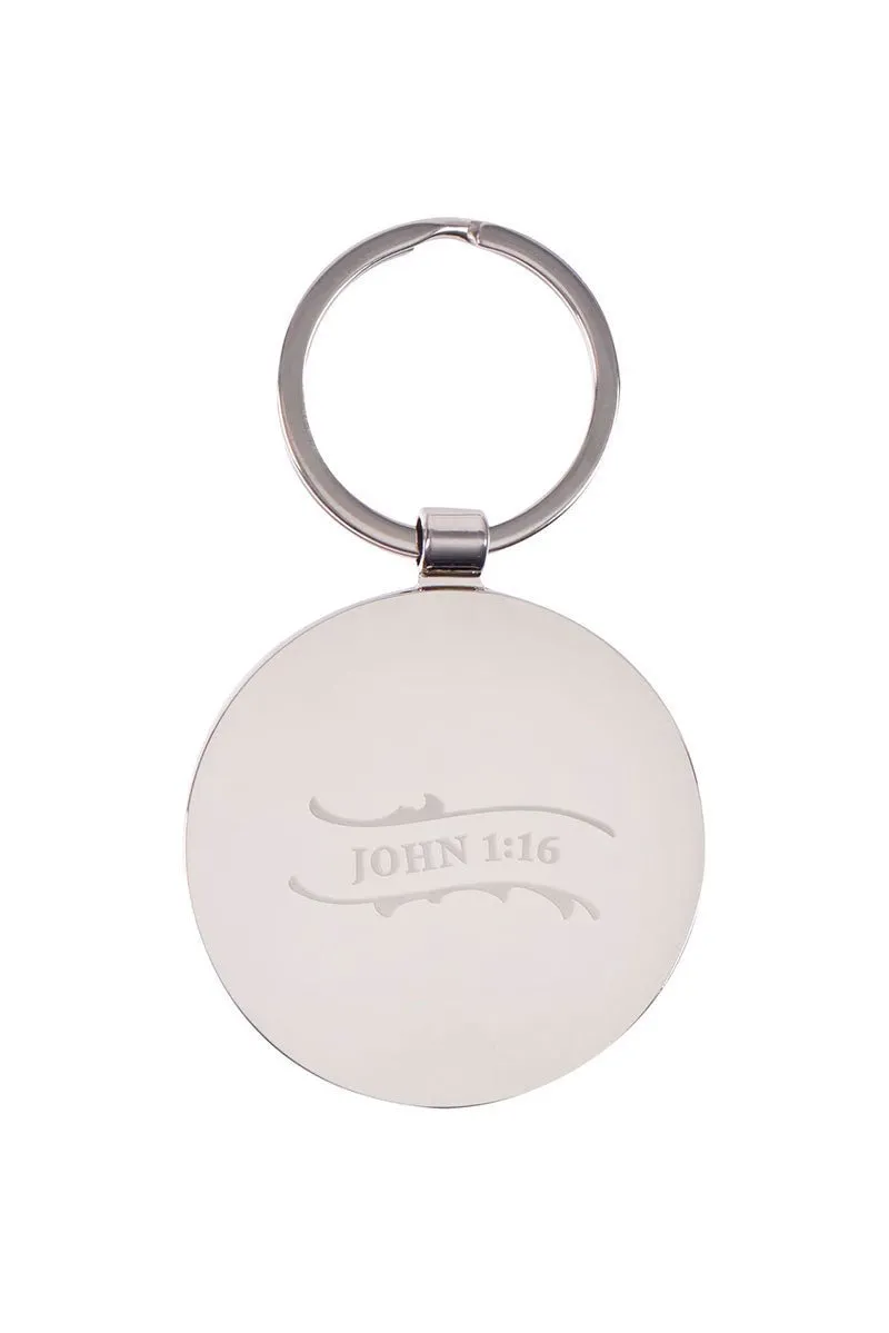 Grace Upon Grace Indigo Rose Keyring