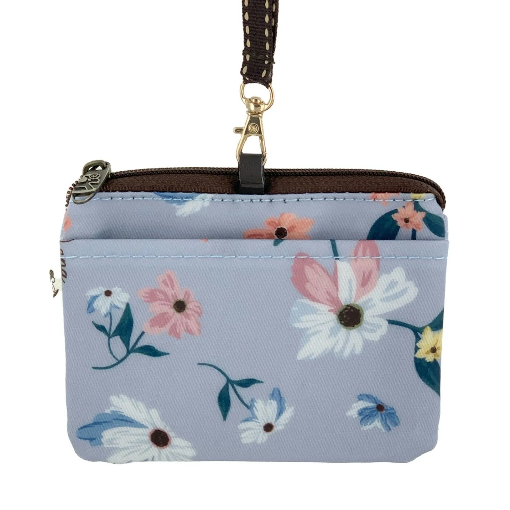 Gray Floral Meadows Card & Coin Purse