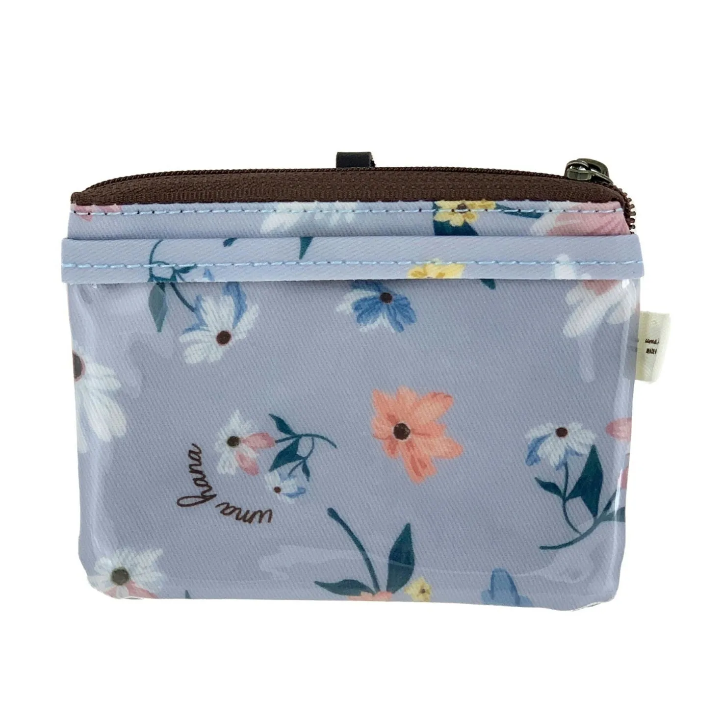 Gray Floral Meadows Card & Coin Purse