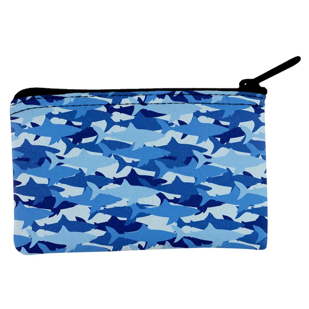 Great White Shark Camo Coin Purse