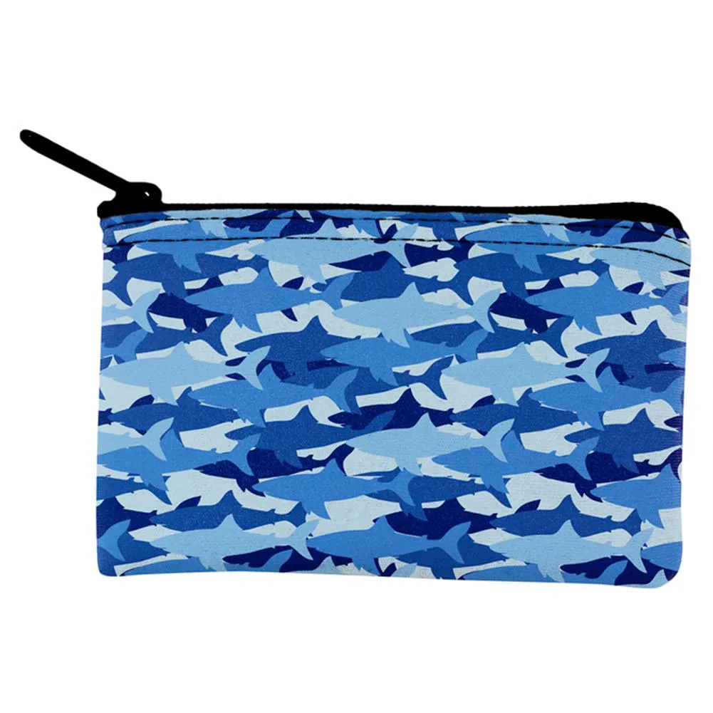 Great White Shark Camo Coin Purse