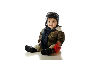 Handsome Cute Baby Who Wants To Grow Up And Fly Planes
