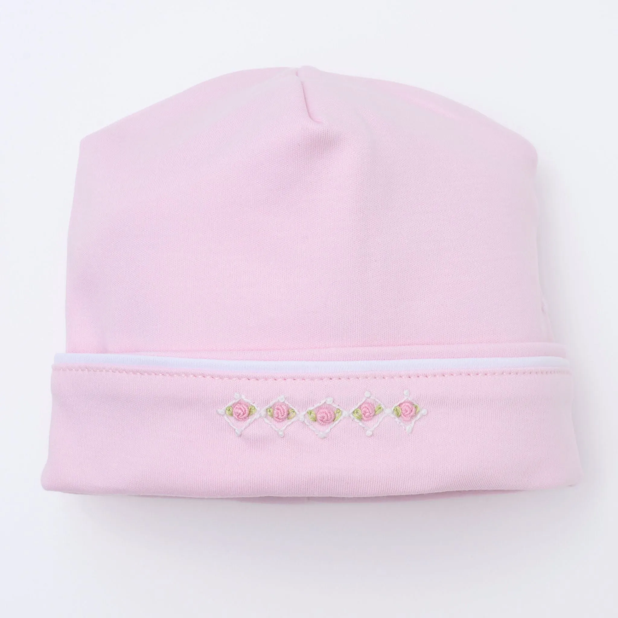 Hazel Embroidered Hat - Pink