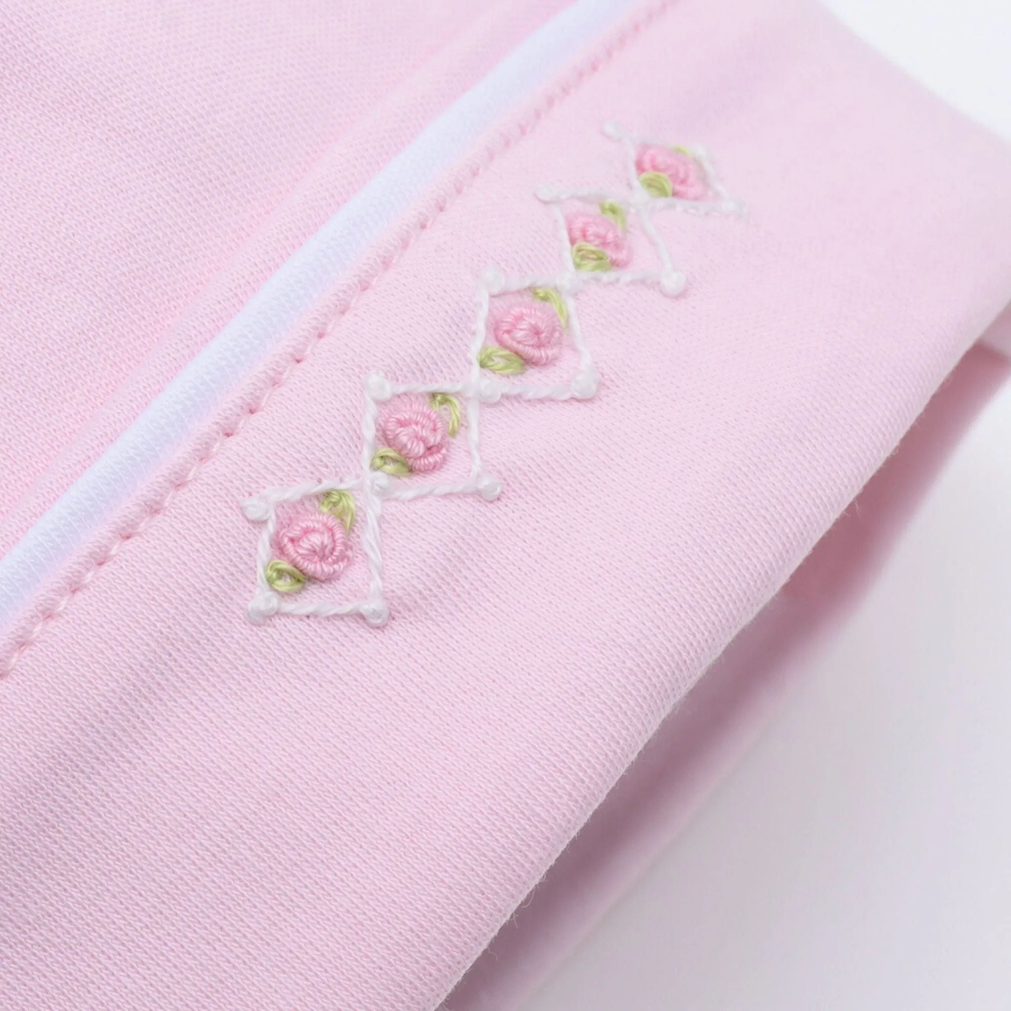 Hazel Embroidered Hat - Pink