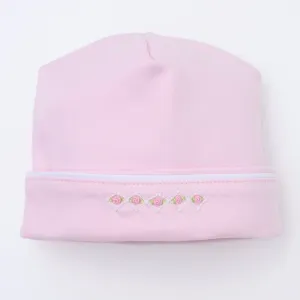 Hazel Embroidered Hat - Pink