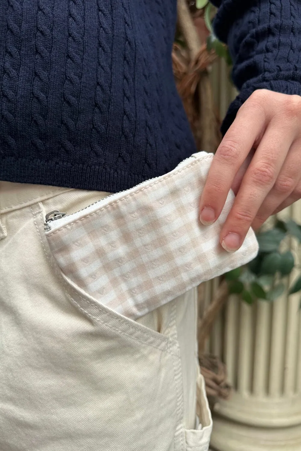 Heart Plaid Coin Purse