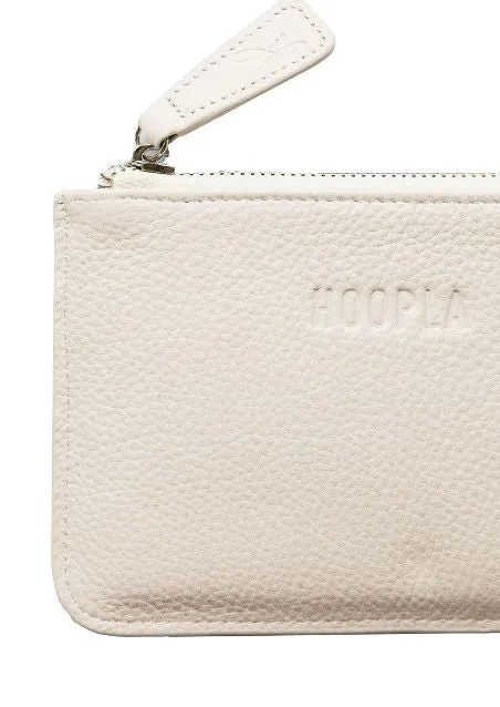 HOOPLA LEATHER COIN PURSE CREAM