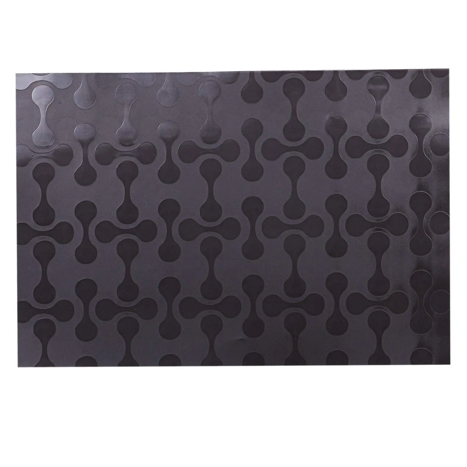Kuber Industries Coin Design PVC 6 Piece Refrigerator Drawer Mat Set, Black-CTKTC28291