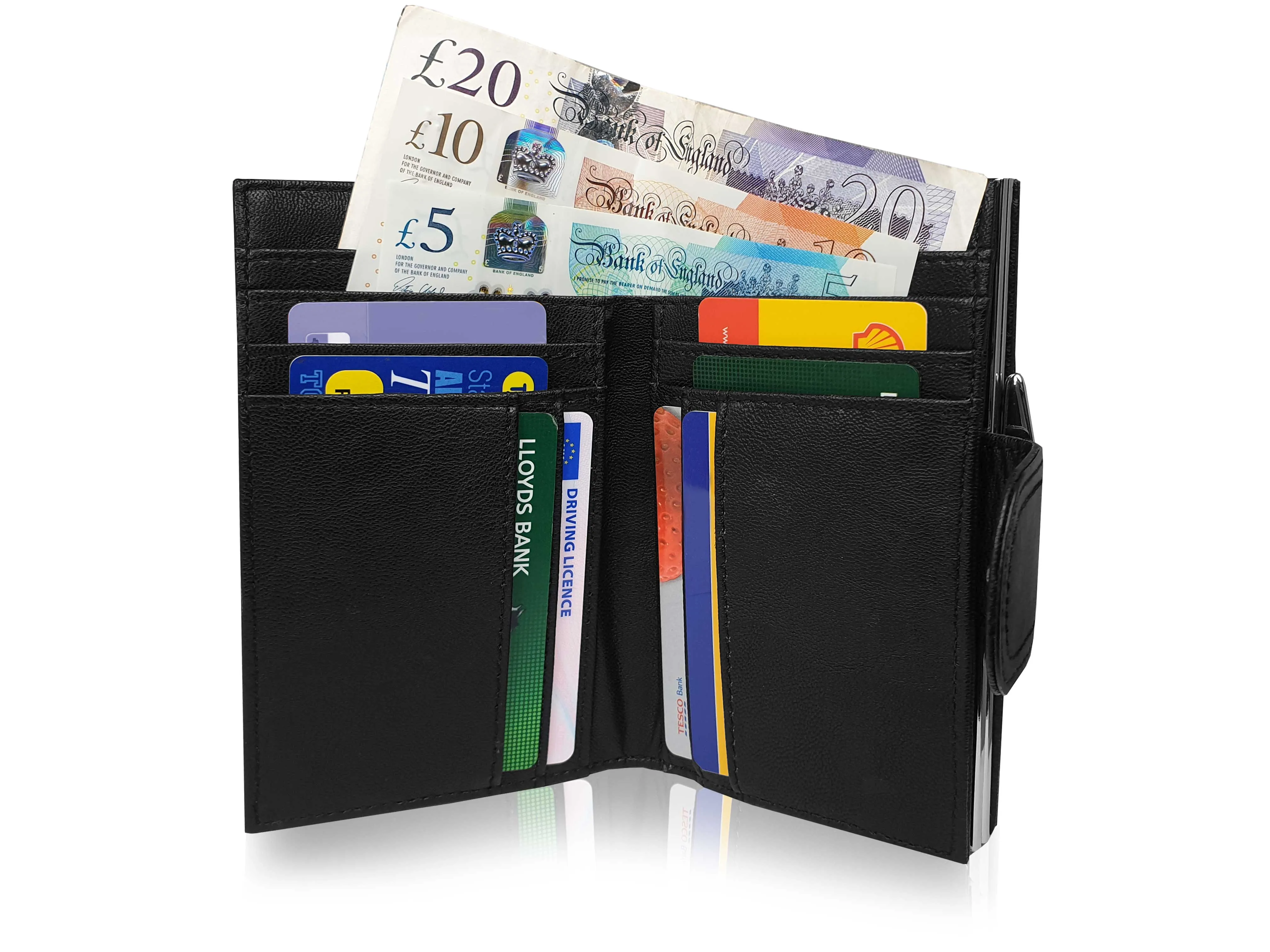 Ladies RFID BLOCKING Leather Purse - 8 Credit Card PROTECTED Spaces Boxed Available QL439K