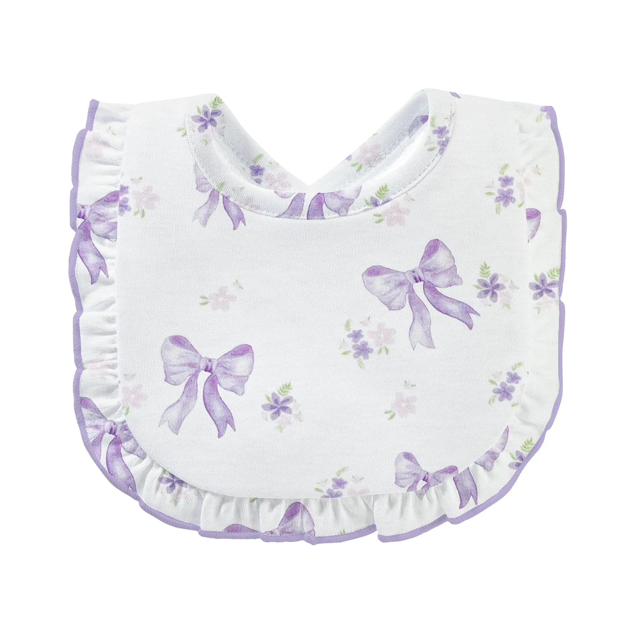 Lavender Bows Zippered Footie
