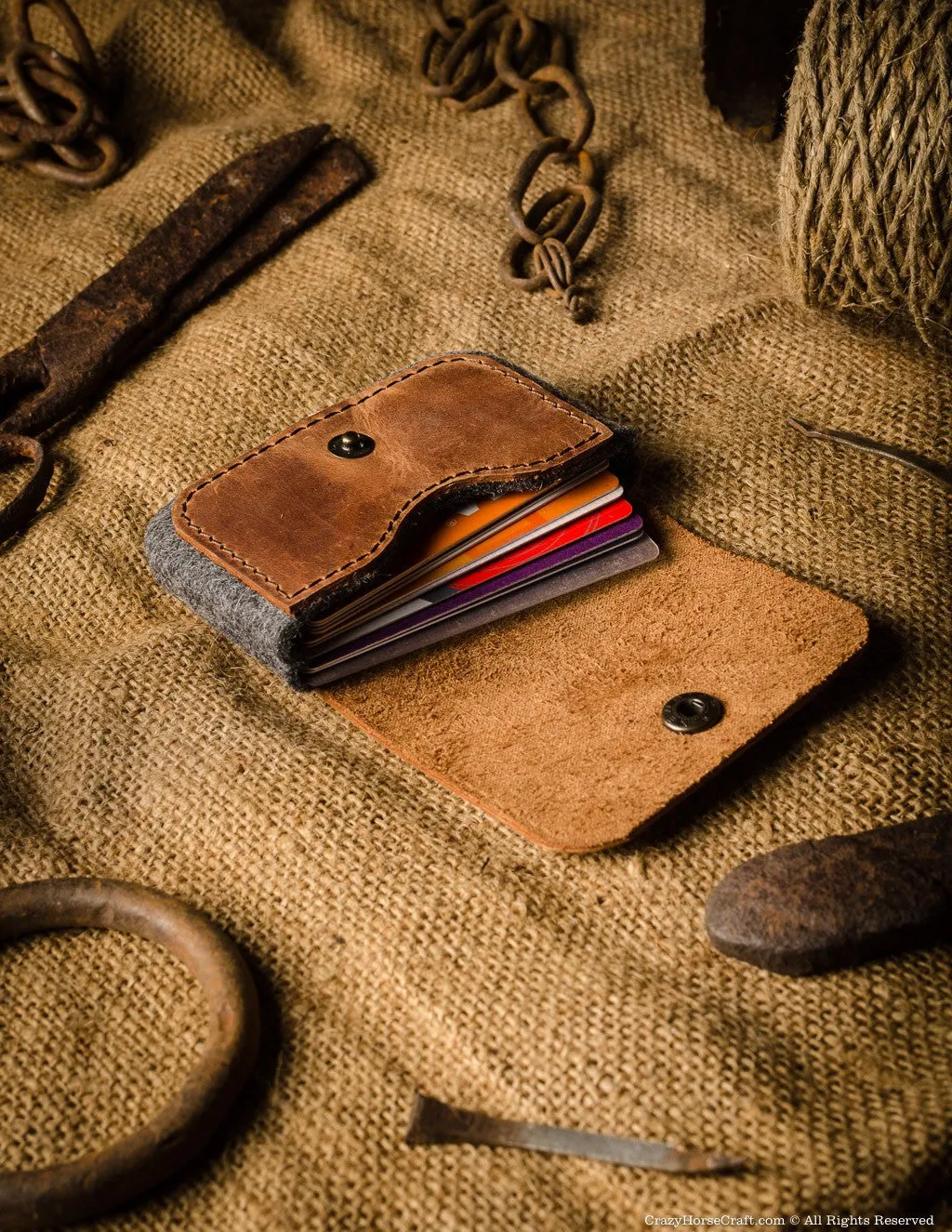 Leather Business and Credit Card Holder | Classic Brown