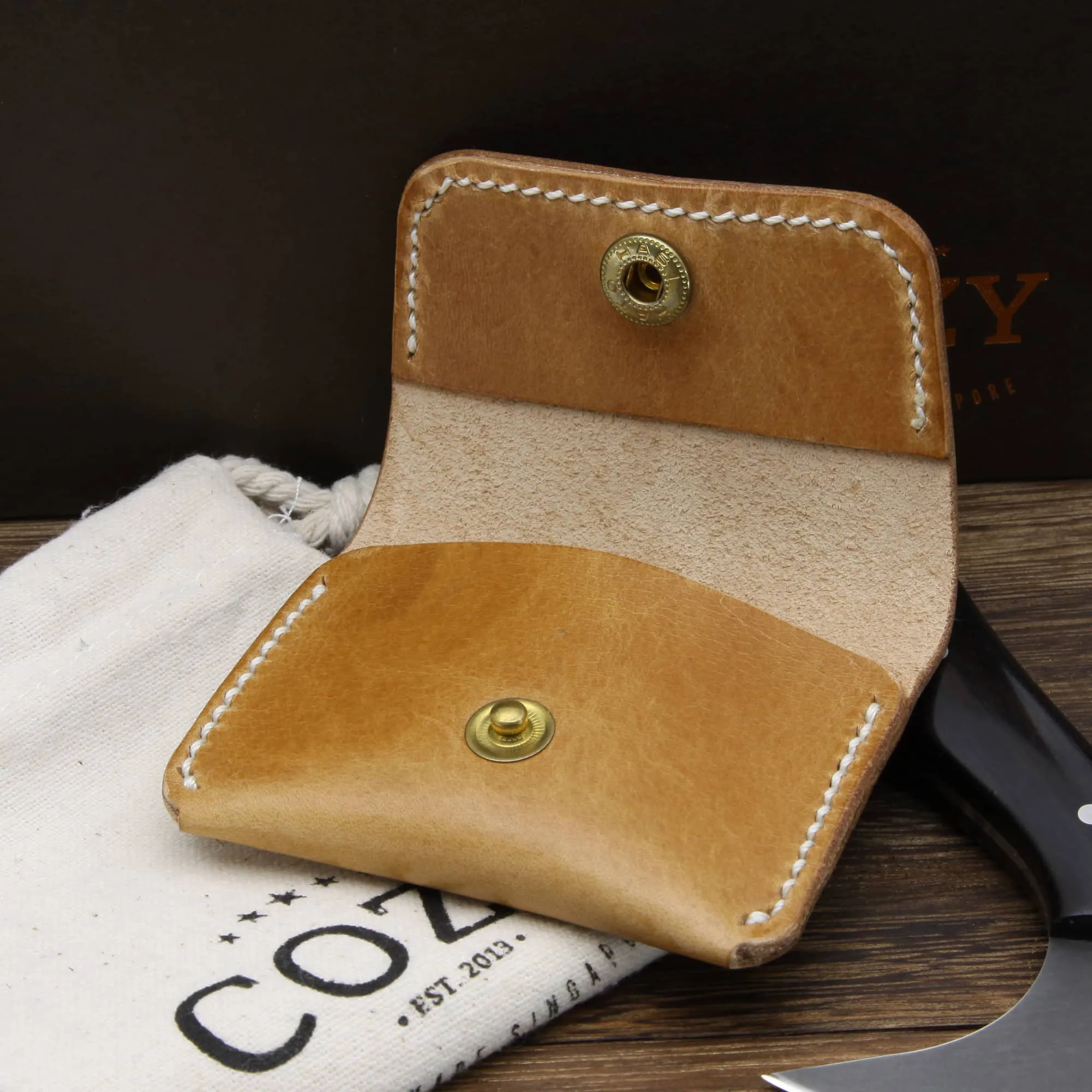 Leather Coin Purse, Sequoia 101