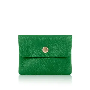 Leather Credit Card Coin Purse | Green