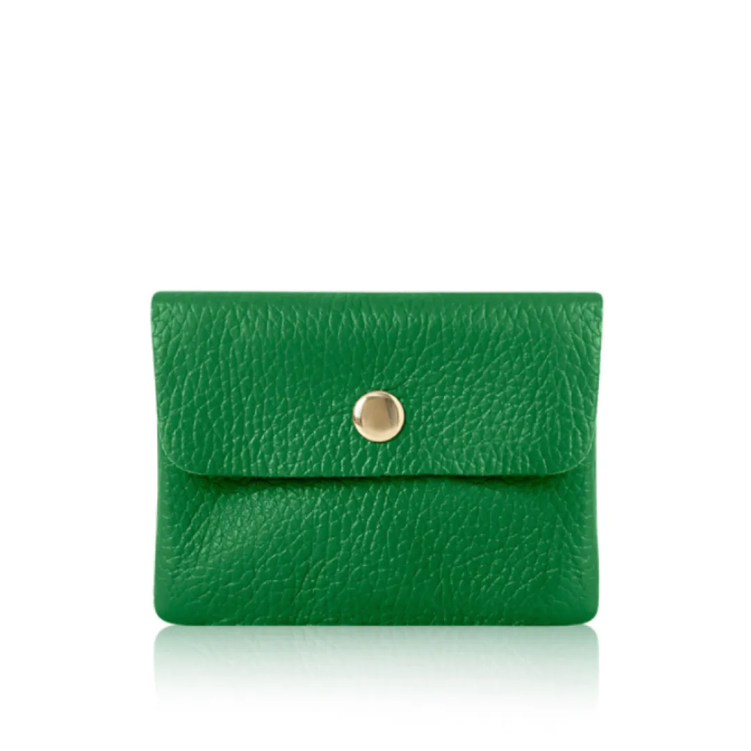 Leather Credit Card Coin Purse | Green