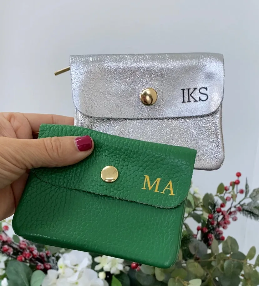 Leather Credit Card Coin Purse | Rose Gold