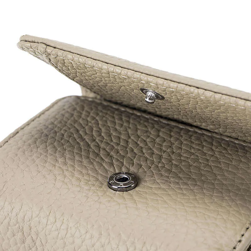 Leather RFID Mini Wallet with Zippered Coin Pocket