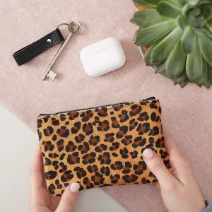 Leopard Print Leather Purse