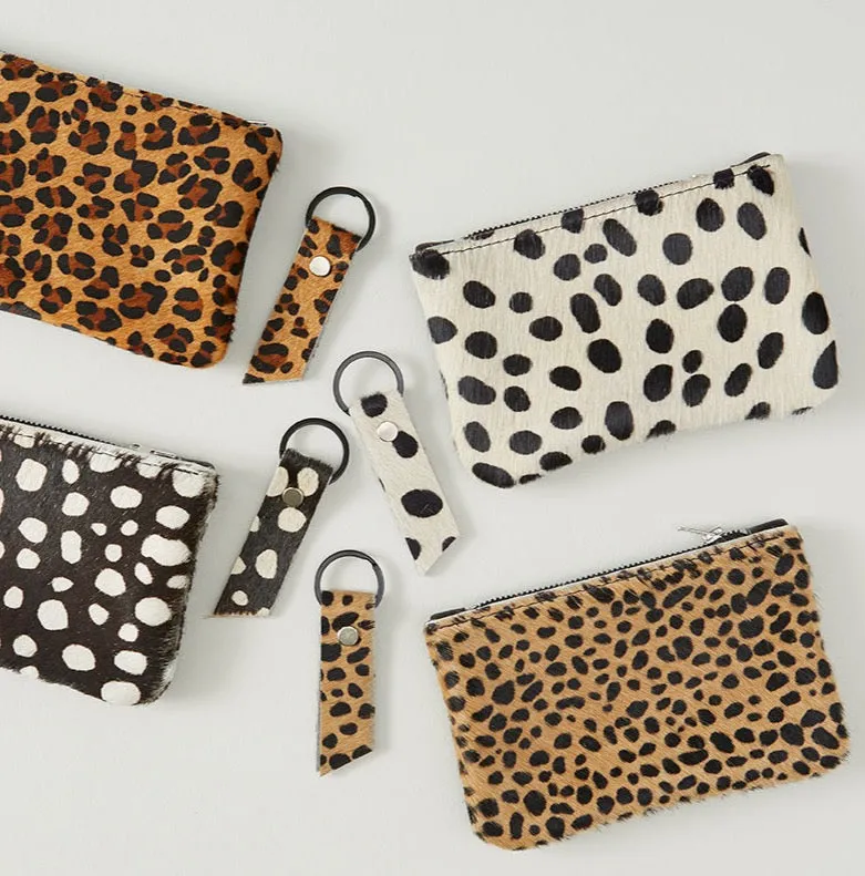 Leopard Print Leather Purse