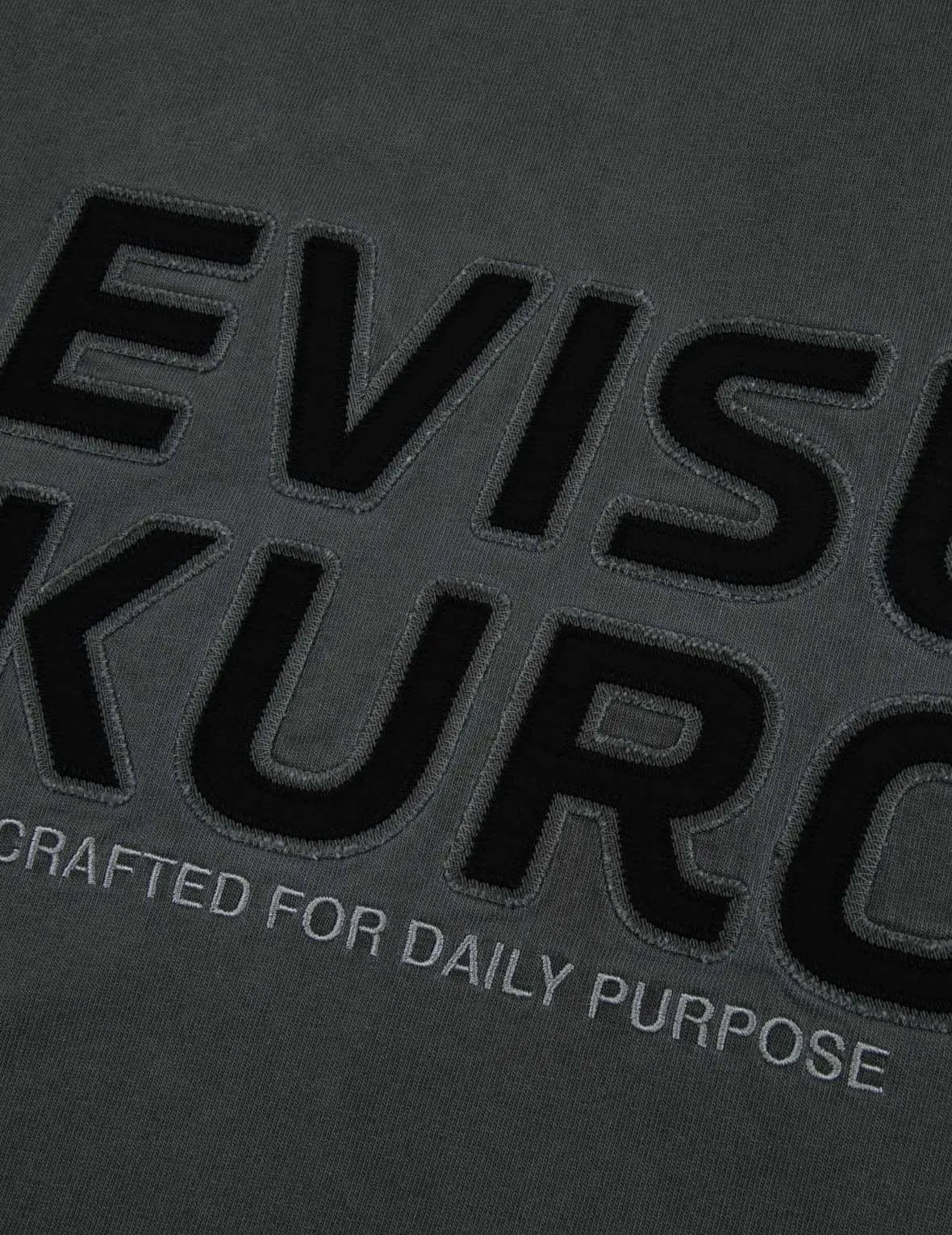 Logo Appliqué and Slogans Embroidery Oversized T-shirt