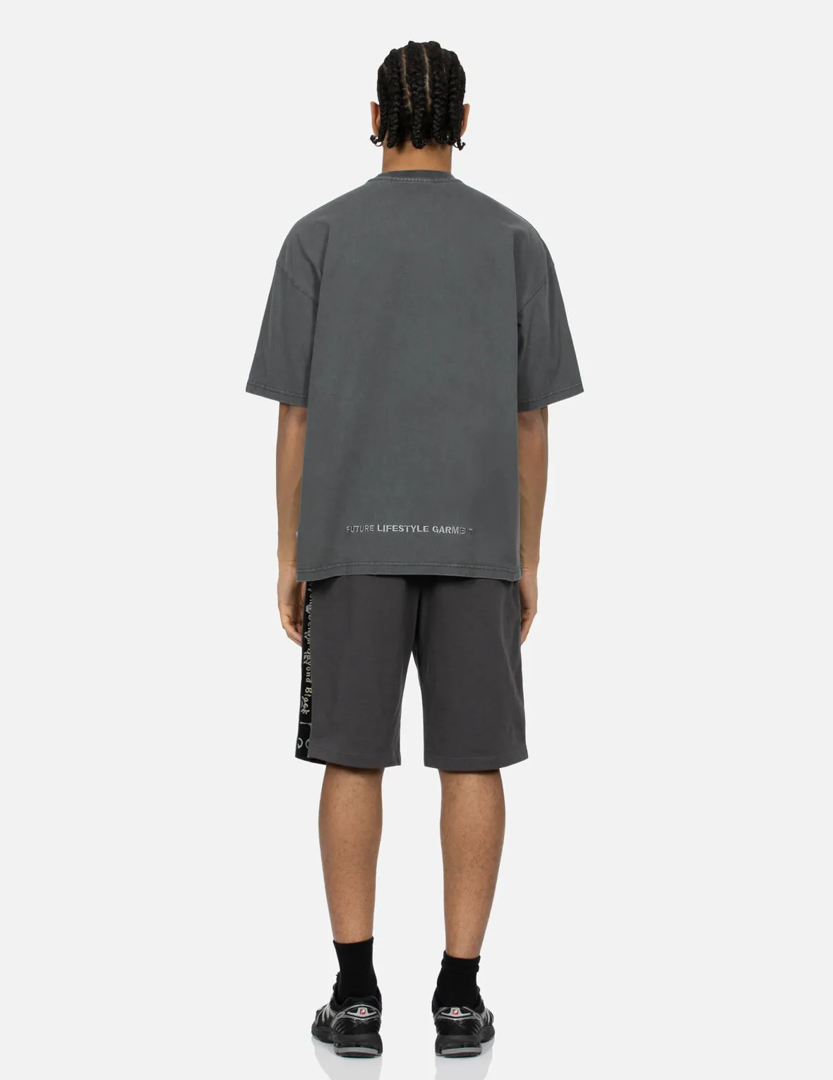Logo Appliqué and Slogans Embroidery Oversized T-shirt