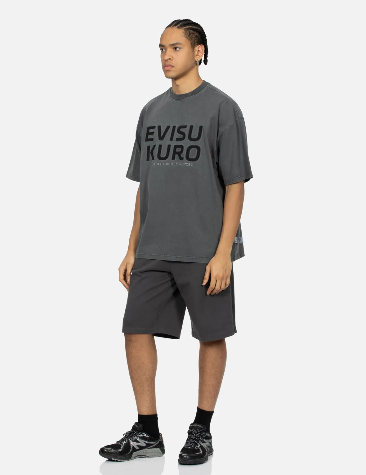 Logo Appliqué and Slogans Embroidery Oversized T-shirt