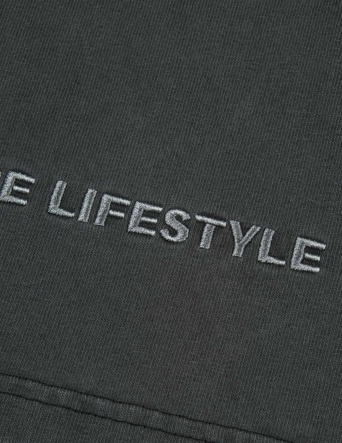 Logo Appliqué and Slogans Embroidery Oversized T-shirt