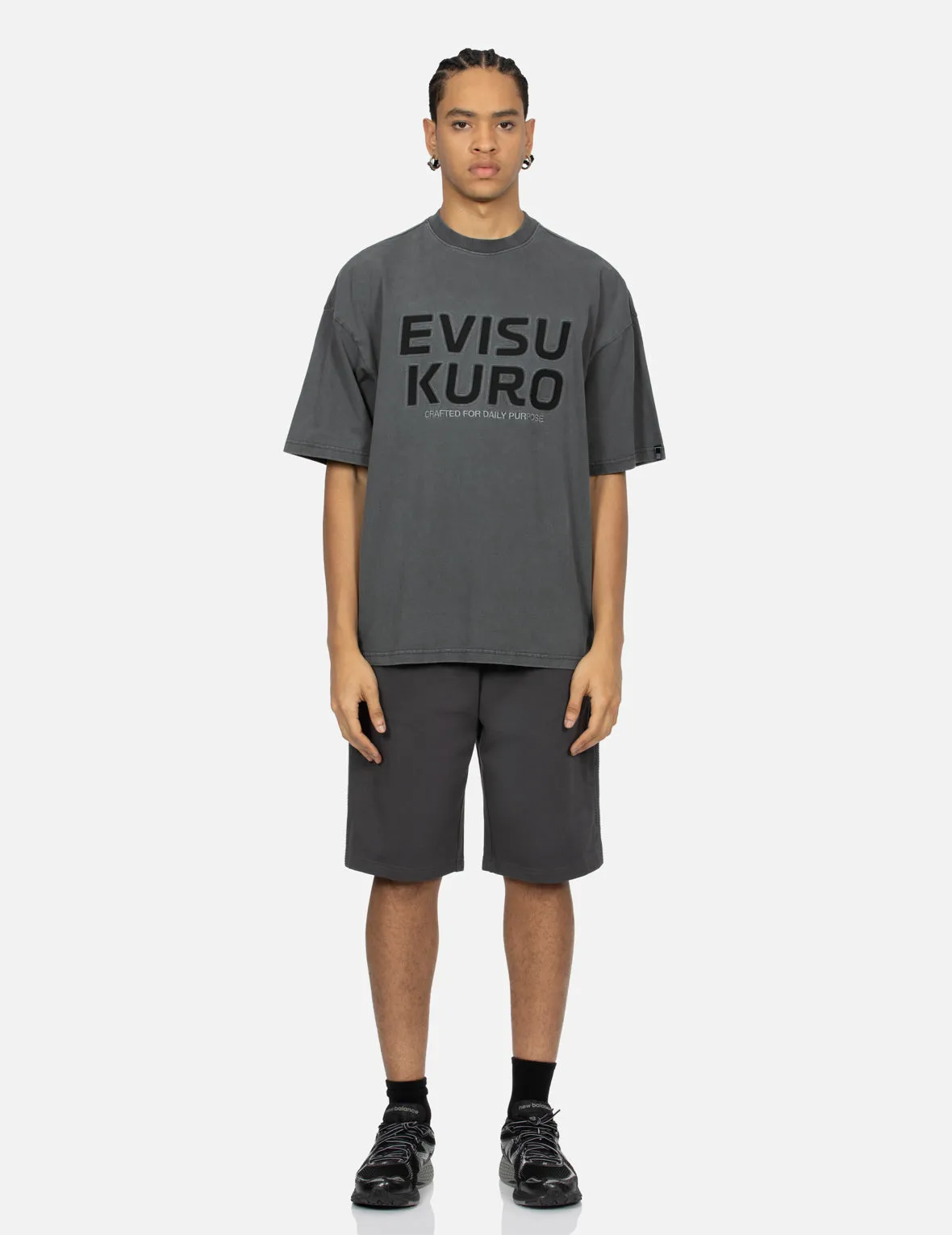 Logo Appliqué and Slogans Embroidery Oversized T-shirt