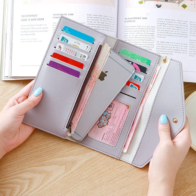 Long Wallet Women Purses Tassel Fashion Coin Purse Card Holder Wallets Female High Quality Clutch Money Bag PU Leather Wallet