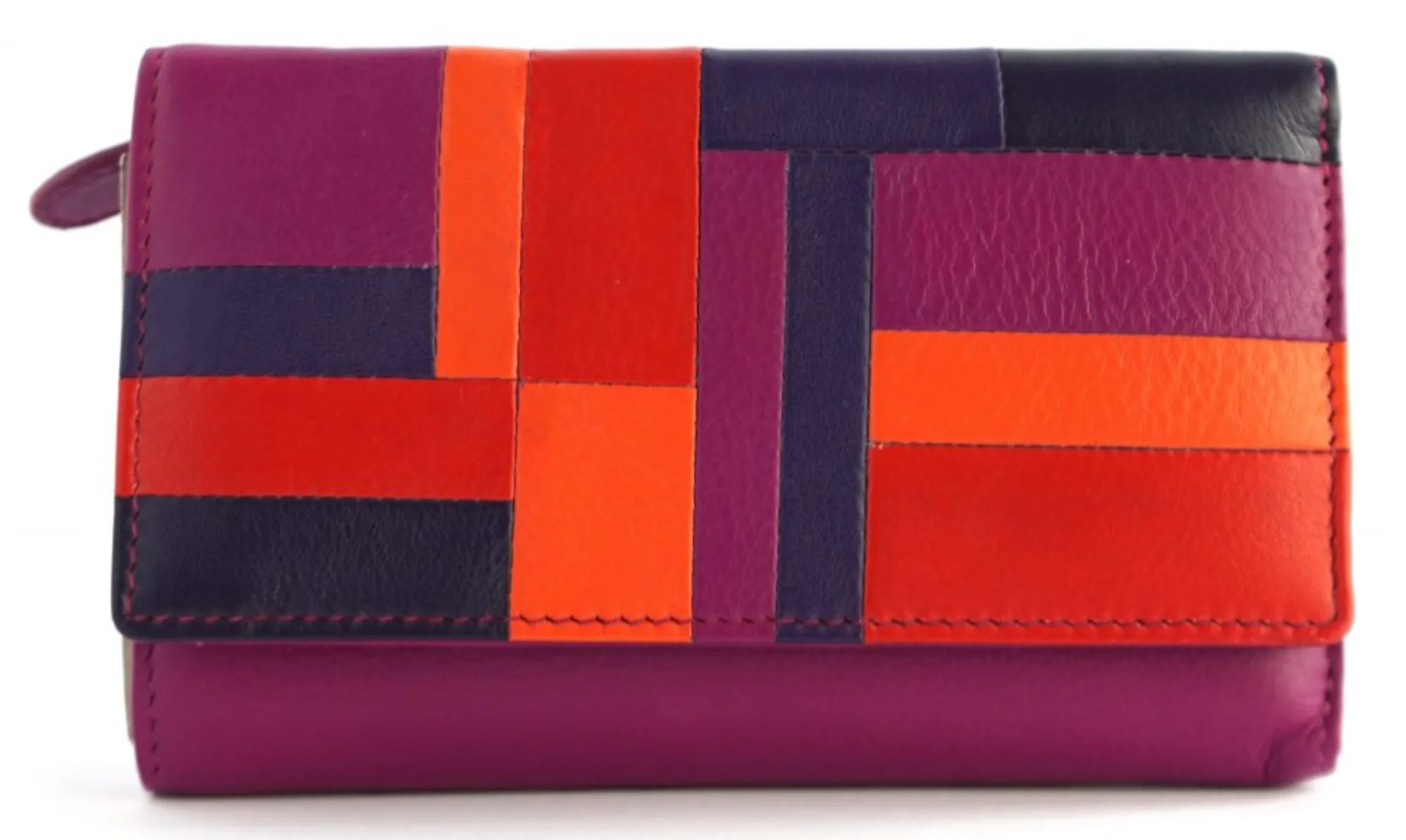 Medium Leather Multicoloured China Rose Combination Purse