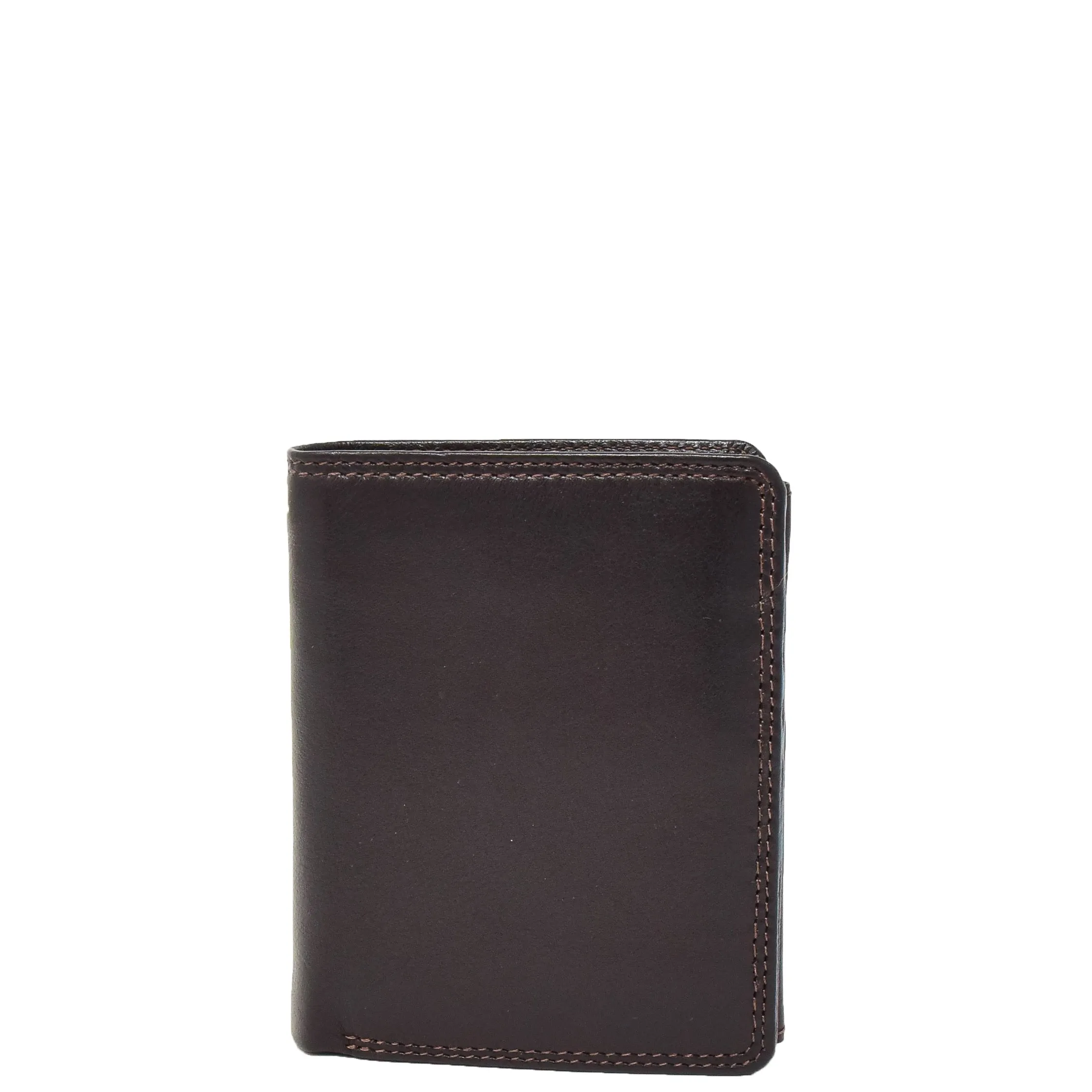 Mens Soft Durable Leather Wallet Cards Coins Notes ID Holder AV111 Brown
