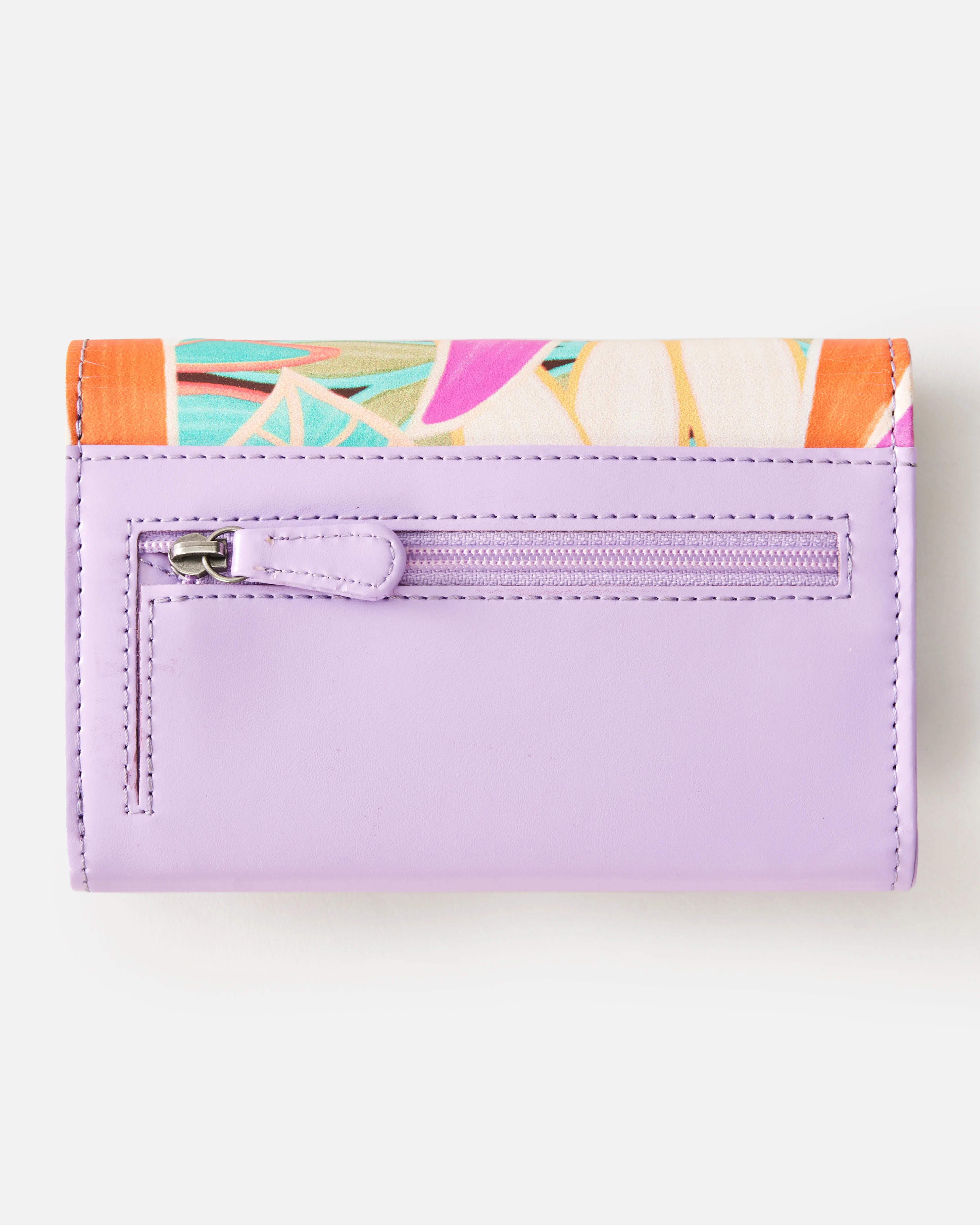 Mixed Floral Mid Purse in Lilac