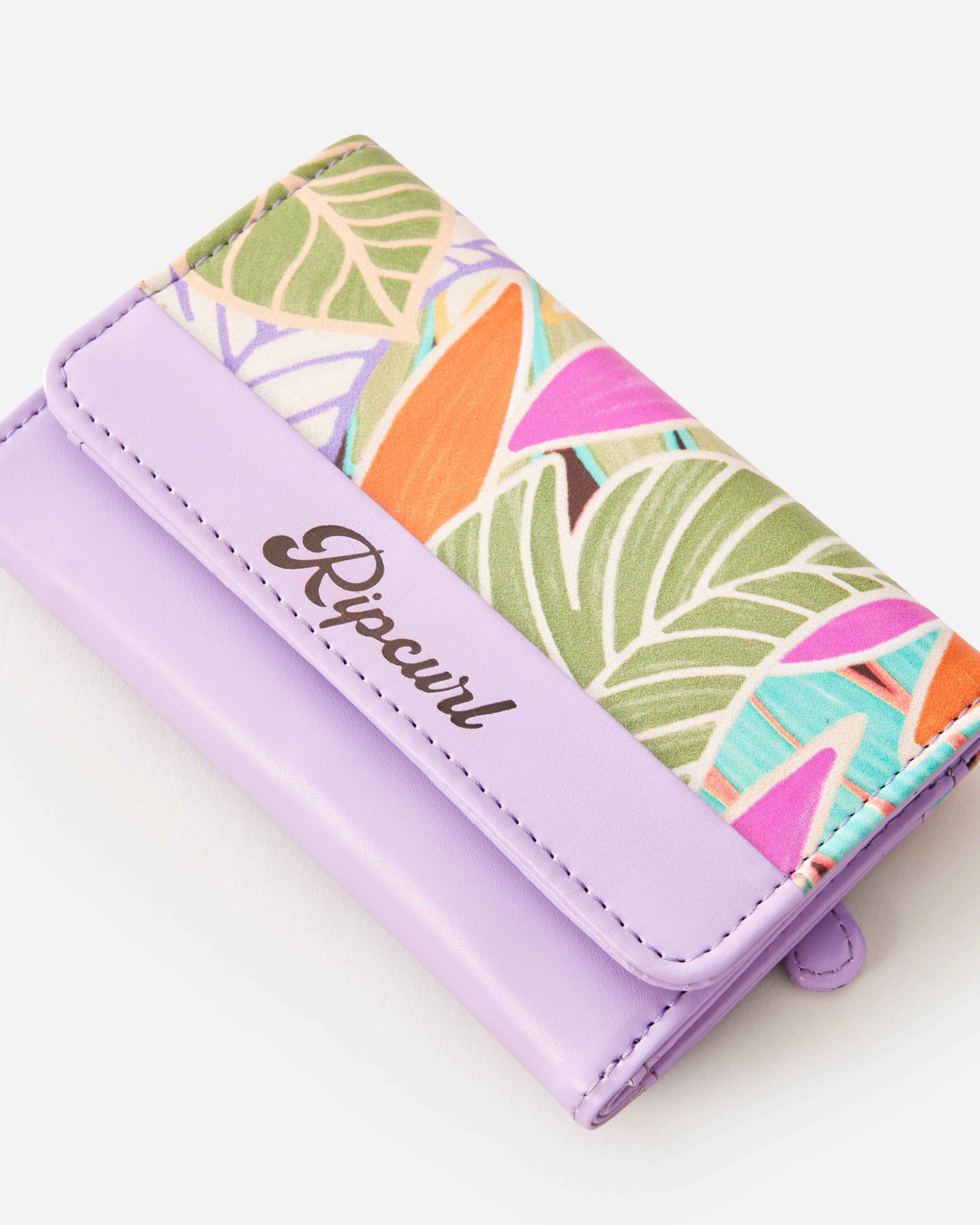 Mixed Floral Mid Purse in Lilac